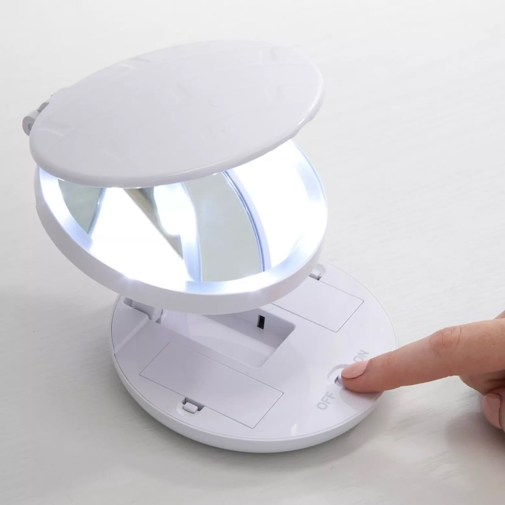 Glotech LED Lighted Compact Mirror - Picture 5 of 6